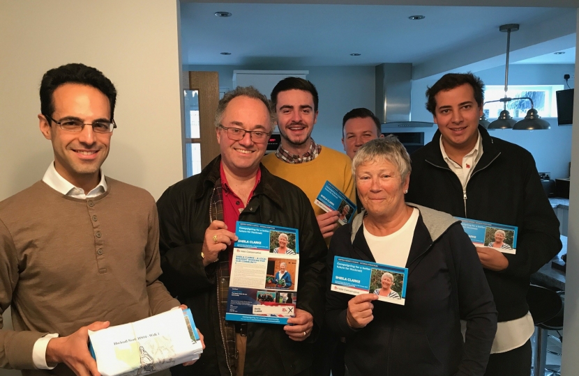 Rupert with Conservative candidate, Sheila Clarke.