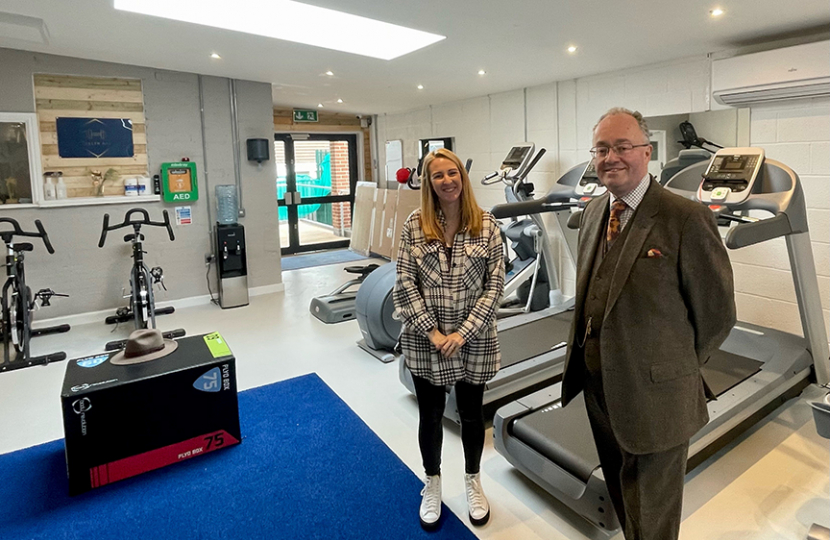 Rupert Matthews at the gym inside Eyres Monsell Club