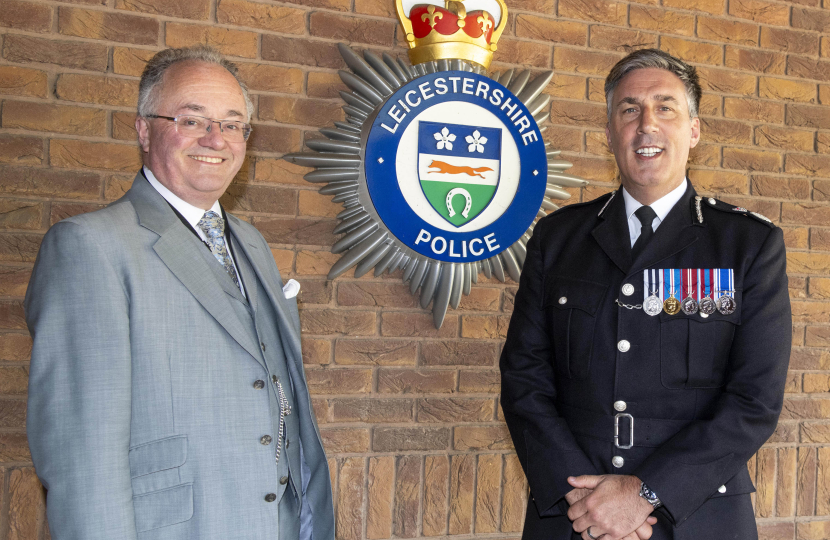 Photo shows PCC Rupert Matthews & Chief Constable Robert Nixon